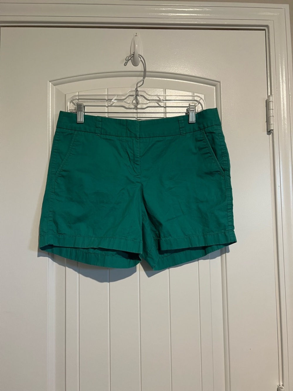 J. Crew Teal Mid-Rise Chino Shorts